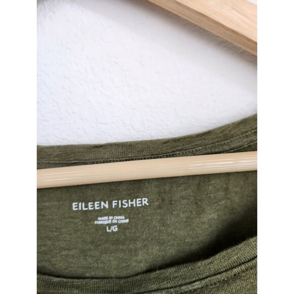 Eileen Fisher Organic Linen Boxy Tee | Size L - Picture 4 of 9